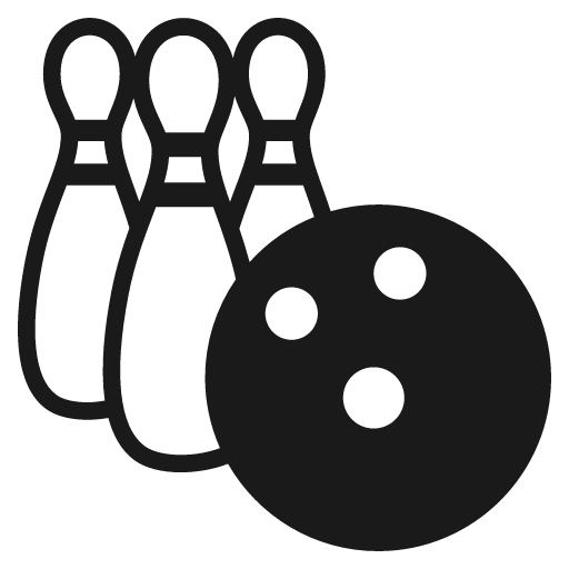 Bowling icon, solid style, from Emoji One (Monotone)