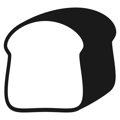 Bread icon, solid style, from Emoji One (Monotone)
