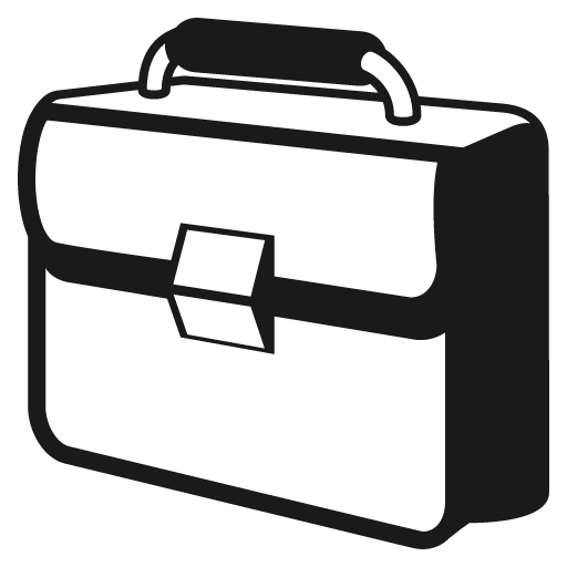 Briefcase icon, solid style, from Emoji One (Monotone)