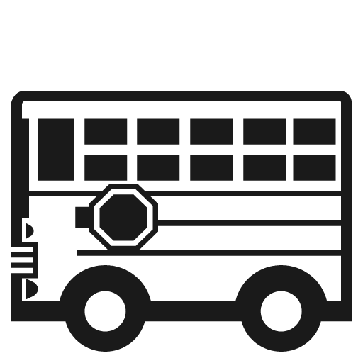 Bus icon, solid style, from Emoji One (Monotone)