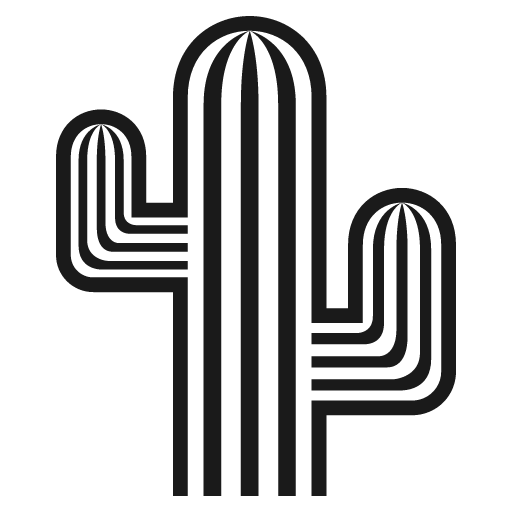 Cactus icon, solid style, from Emoji One (Monotone)