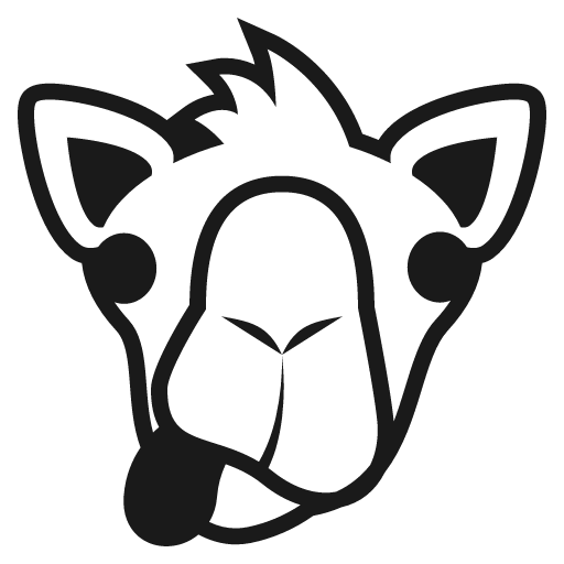 Camel icon, solid style, from Emoji One (Monotone)