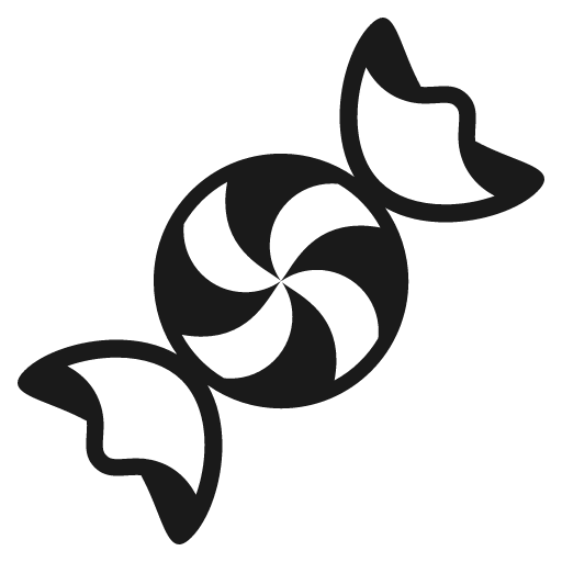 Candy icon, solid style, from Emoji One (Monotone)