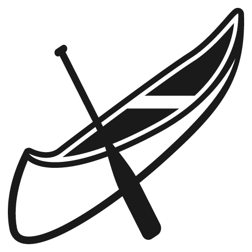 Canoe icon, solid style, from Emoji One (Monotone)