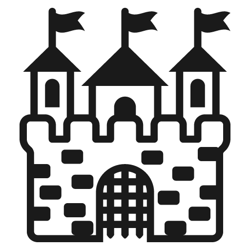 Castle icon, solid style, from Emoji One (Monotone)