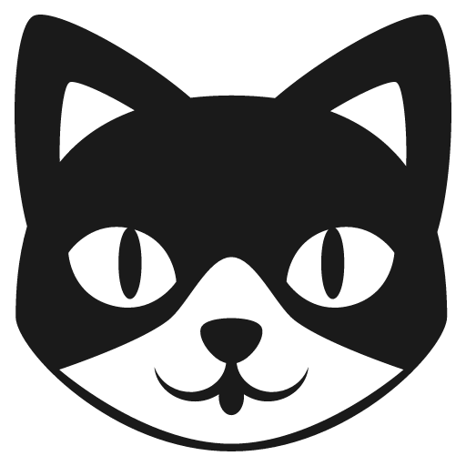Cat face icon, solid style, from Emoji One (Monotone)