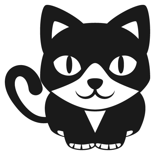 Cat icon, solid style, from Emoji One (Monotone)