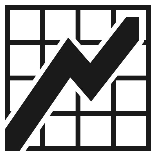 Chart increasing icon, solid style, from Emoji One (Monotone)