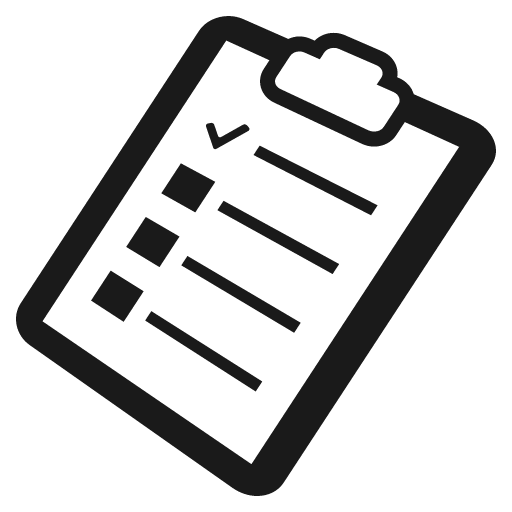 Clipboard icon, solid style, from Emoji One (Monotone)