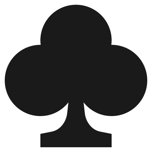 Club suit icon, solid style, from Emoji One (Monotone)