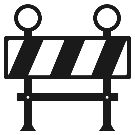 Construction icon, solid style, from Emoji One (Monotone)