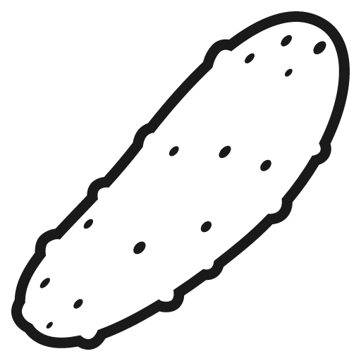 Cucumber icon, solid style, from Emoji One (Monotone)