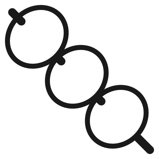 Dango icon, solid style, from Emoji One (Monotone)