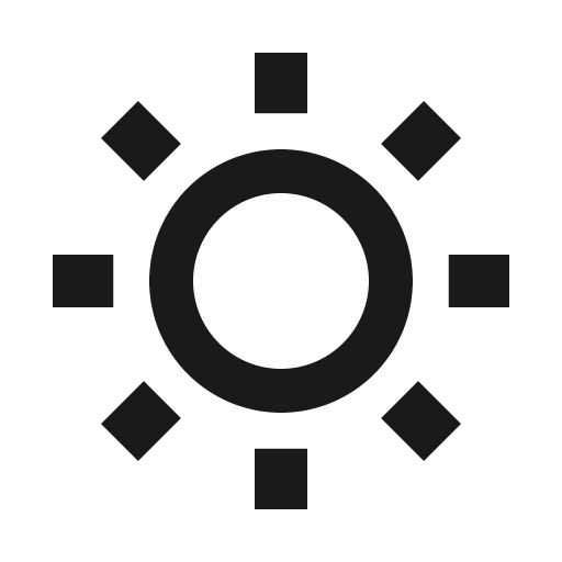 Dim button icon, solid style, from Emoji One (Monotone)