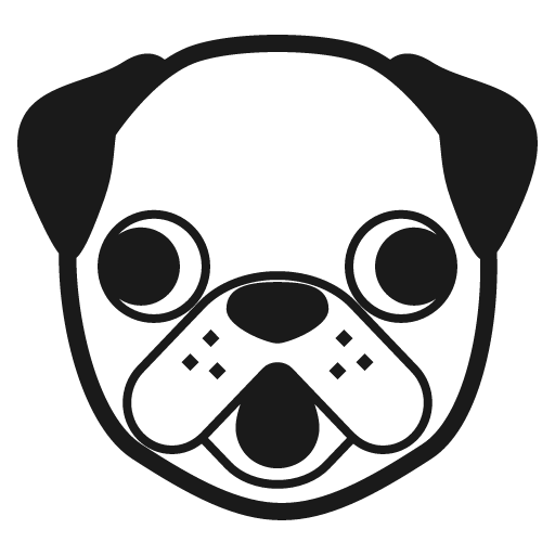 Dog face icon, solid style, from Emoji One (Monotone)