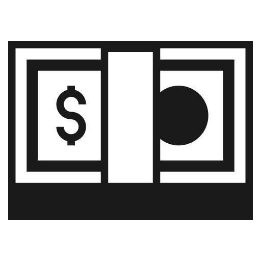 Dollar banknote icon, solid style, from Emoji One (Monotone)