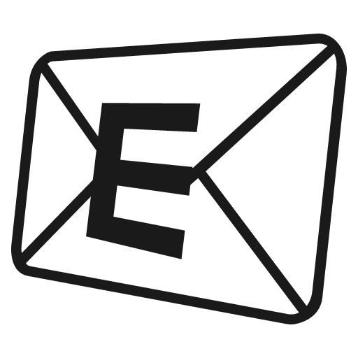 E mail icon, solid style, from Emoji One (Monotone)