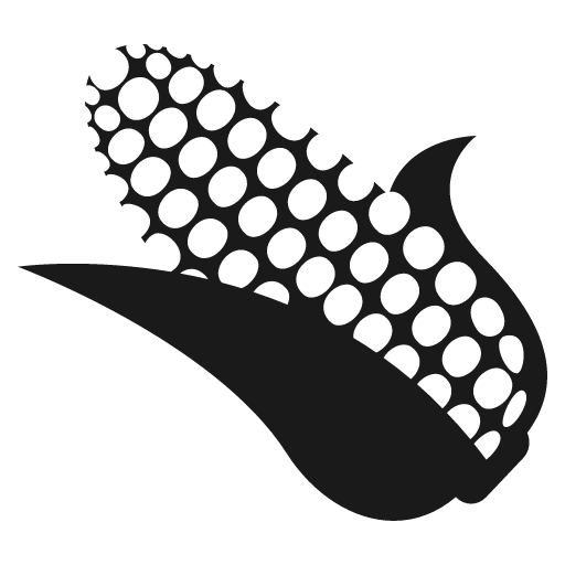 Ear of corn icon, solid style, from Emoji One (Monotone)