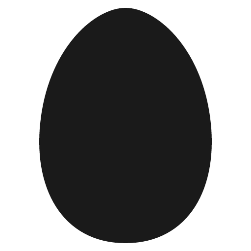 Egg icon, solid style, from Emoji One (Monotone)