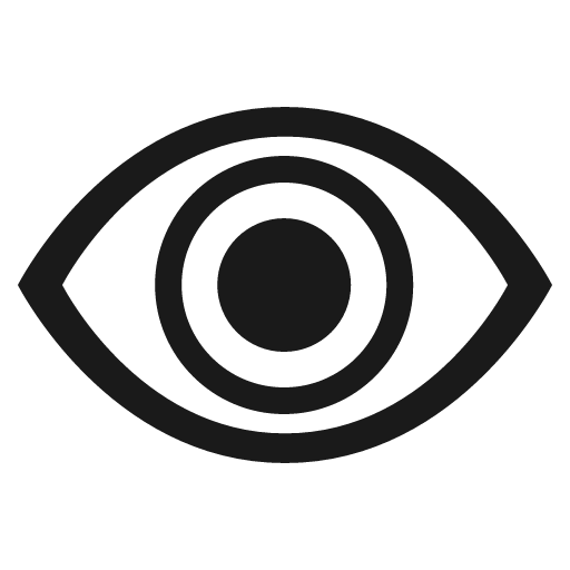 Eye icon, solid style, from Emoji One (Monotone)
