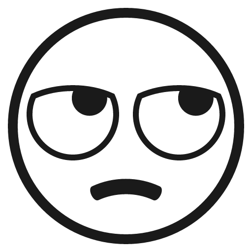 Face with rolling eyes icon, solid style, from Emoji One (Monotone)