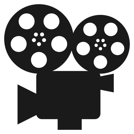 Film projector icon, solid style, from Emoji One (Monotone)
