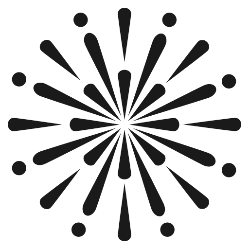 Fireworks icon, solid style, from Emoji One (Monotone)