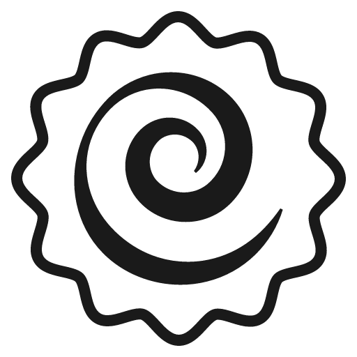 Fish cake with swirl icon, solid style, from Emoji One (Monotone)