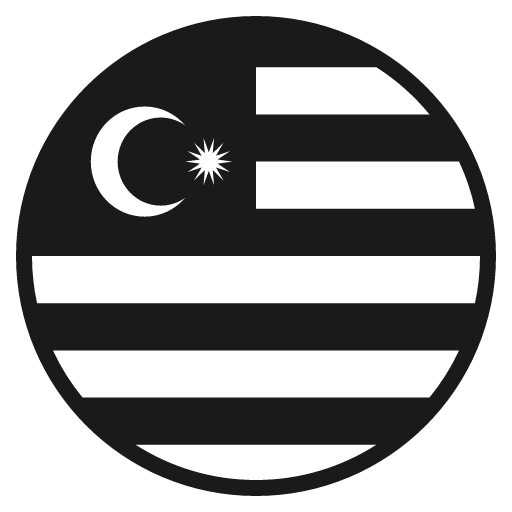 Flag for malaysia icon, solid style, from Emoji One (Monotone)