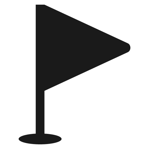 Flag for triangular flag icon, solid style, from Emoji One (Monotone)