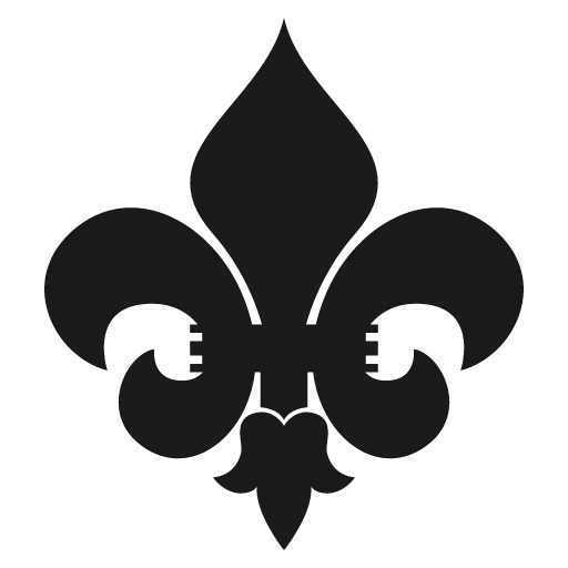 Fleur de lis icon, solid style, from Emoji One (Monotone)