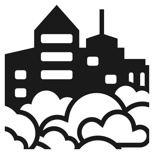 Foggy icon, solid style, from Emoji One (Monotone)
