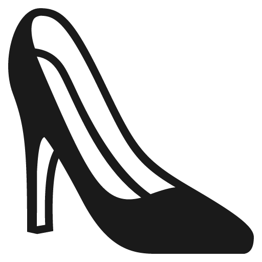 High heeled shoe icon, solid style, from Emoji One (Monotone)
