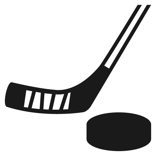 Ice hockey icon, solid style, from Emoji One (Monotone)