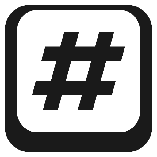 Keycap pound icon, solid style, from Emoji One (Monotone)