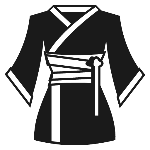 Kimono icon, solid style, from Emoji One (Monotone)