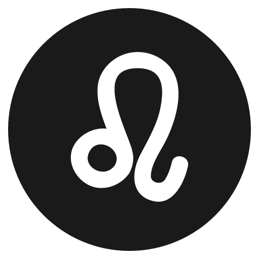 Leo icon, solid style, from Emoji One (Monotone)