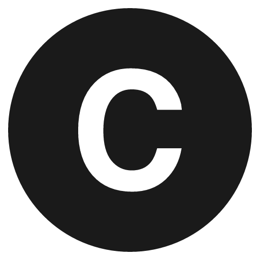 Letter c icon, solid style, from Emoji One (Monotone)