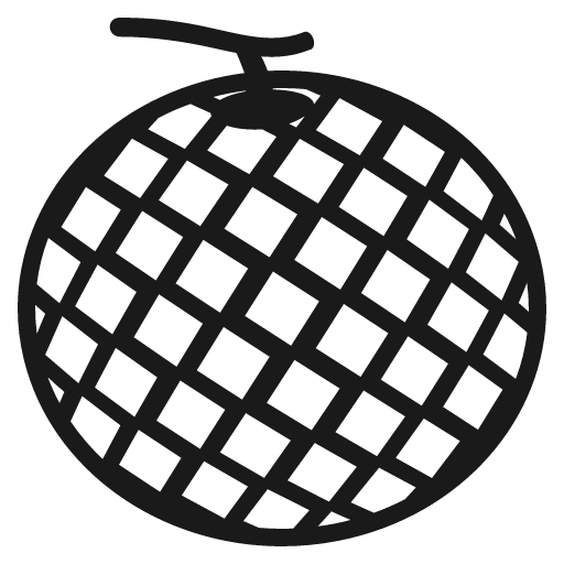 Melon icon, solid style, from Emoji One (Monotone)