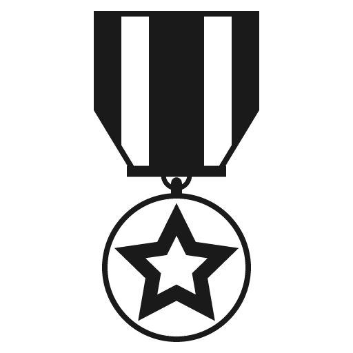 Military medal icon, solid style, from Emoji One (Monotone)