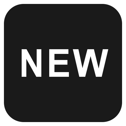 New button icon, solid style, from Emoji One (Monotone)
