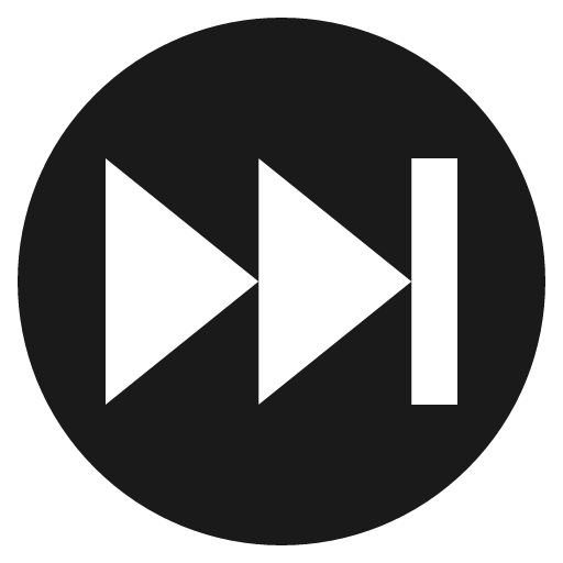 Next track button icon, solid style, from Emoji One (Monotone)
