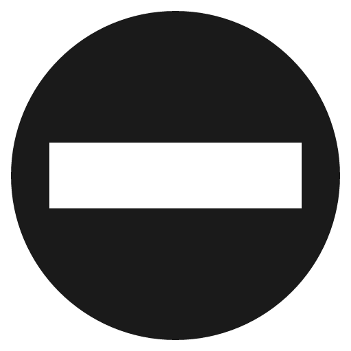 No entry icon, solid style, from Emoji One (Monotone)