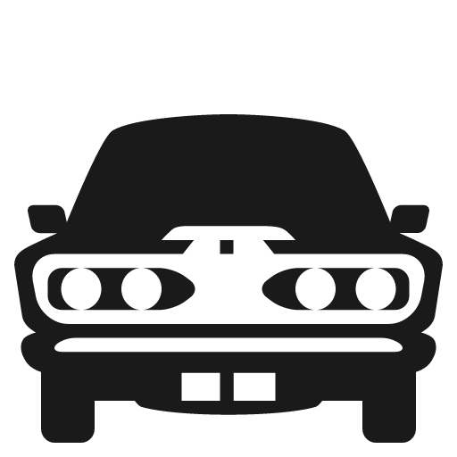 Oncoming automobile icon, solid style, from Emoji One (Monotone)