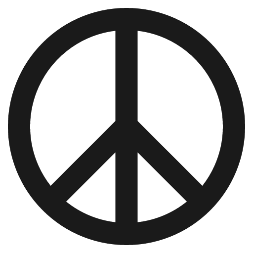 Peace symbol icon, solid style, from Emoji One (Monotone)