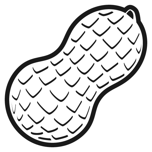 Peanuts icon, solid style, from Emoji One (Monotone)
