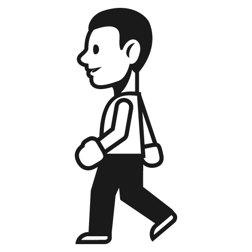 Person walking icon, solid style, from Emoji One (Monotone)