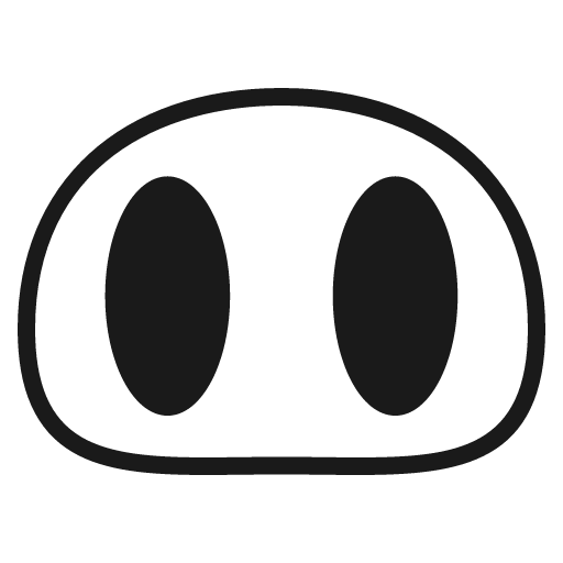 Pig nose icon, solid style, from Emoji One (Monotone)