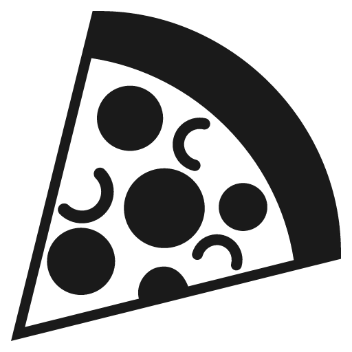 Pizza icon, solid style, from Emoji One (Monotone)