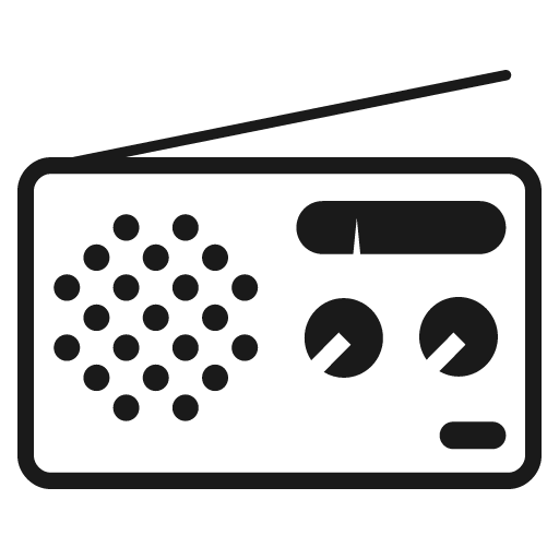 Radio icon, solid style, from Emoji One (Monotone)